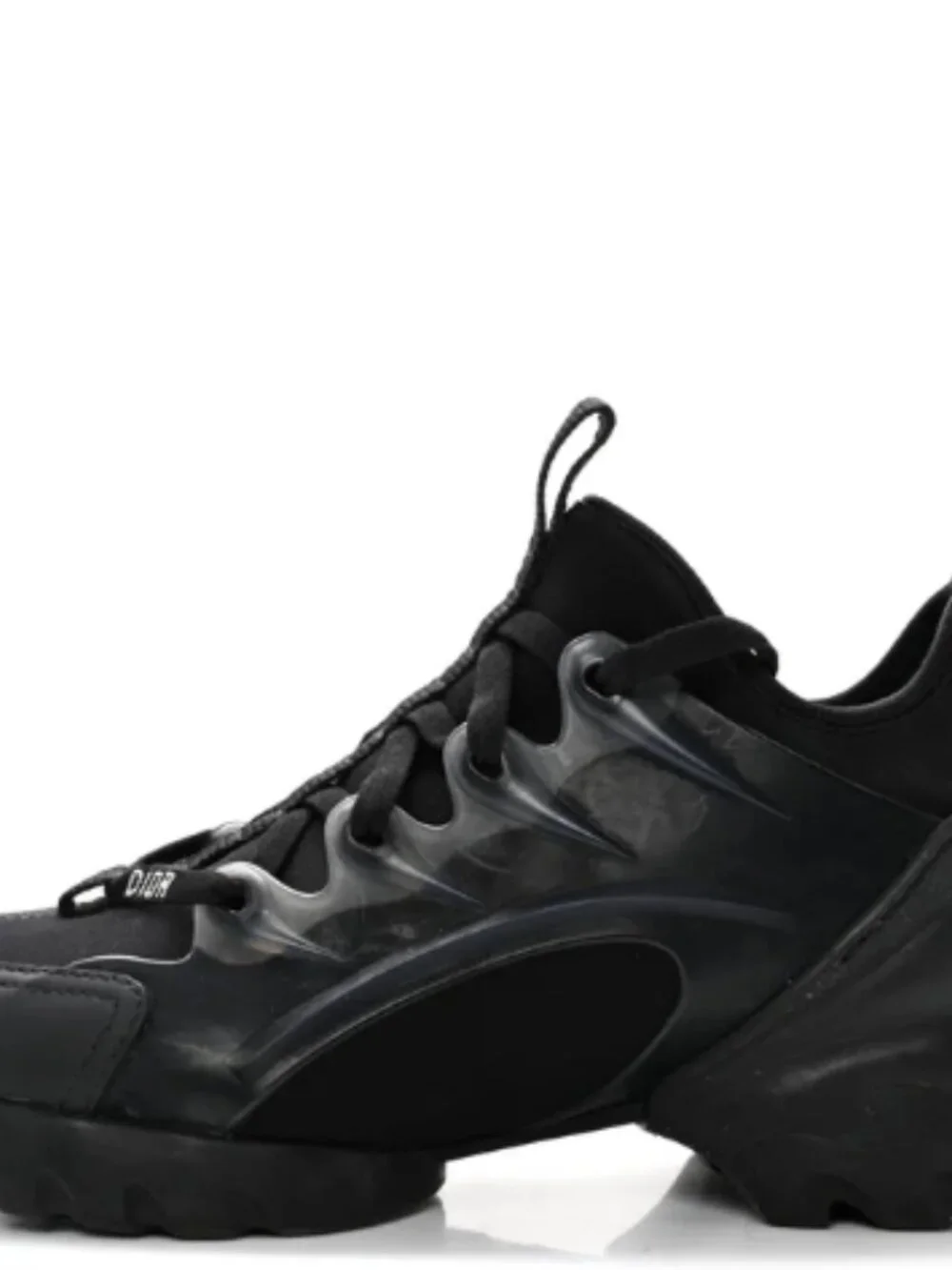 Christian Dior Neoprene Rubber Womens D-Connect Sneakers 36 Black - Picture 9 of 9